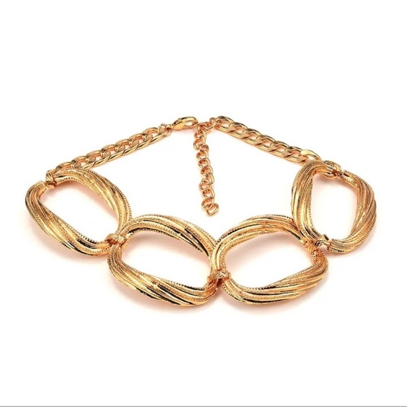 Gold Chain Choker Necklace - Picture 4 of 9
